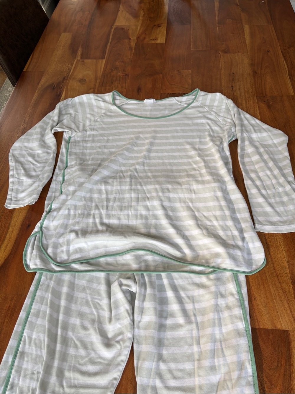 Lake Mint Stripe Pajama Set - Small